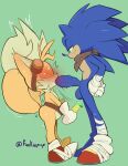  anthro balls big_penis blush bodily_fluids duo funkiepoop genitals hi_res huge_penis male male/male miles_prower oral penis sega size_difference sonic_boom sonic_the_hedgehog sonic_the_hedgehog_(series) sweat vein veiny_penis 