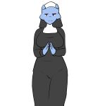  absurd_res animal_humanoid animated anthro arisenleaf blue_body blue_eyes bouncing_breasts breasts equid equine female fluffy_pony habit hi_res horn humanoid lilith_(arisenleaf) mammal mammal_humanoid nun nun_outfit 