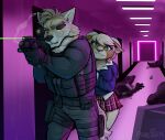  anthro ashley_rockwell assault_rifle bodyguard_position bovid bulletproof_vest canid canine canis caprine clayton_greymane clothing college_student death eye_patch eyewear female from_behind_position grizzlygus gun hi_res hotel male mammal protection psakorn_tnoi ranged_weapon rifle scar scared school_uniform security sex sheep silencer standing standing_sex tactical_gear uniform violence weapon wolf 