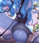  &lt;3 absurd_res anthro anus areola beach big_breasts big_tail blue_body blue_hair bodily_fluids breasts brown_body clothing coconut cum cum_in_pussy cum_inside curled_horn dragon drupe_(fruit) duo ejaculation english_text female food foxnick12 fruit genital_fluids genitals hair hi_res horn huge_breasts leash lens_flare light light_beam male male/female moan nicole_(foxnick12) onomatopoeia orgasm palm_tree penetration penis plant pussy seaside size_difference sky sound_effects spanish_text sunbeam sunlight sweat swimwear tail text tree vaginal vaginal_penetration 