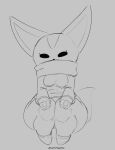  aggretsuko animated anthro blush breasts butt canid canine clothed clothing digital_media_(artwork) female fennec fenneko fox fur genitals hi_res looking_at_viewer mammal open_mouth presenting presenting_pussy pussy sanrio short_playtime sketch smile smiling_at_viewer solo spread_legs spreading superbinario 