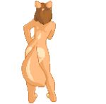  2007 ajin animated anthro brown_hair butt dancing female fur gesture hair hand_on_hip low_res mammal nude orange_body orange_fur pointing rear_view rodent sciurid shaking_hips solo surprise swaying swaying_hips thumbnail tree_squirrel 