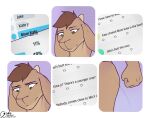  anthro bovid brown_hair caprine comic english_text eyebrows fist goat hair hi_res jakethegoat kate_(jakethegoat) mammal percentage signature solo text 