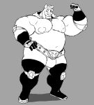  anthro belly biceps bovid bulge caprine championship_belt enfer_belial flexing goat hi_res hooves horn horseshoe kings_of_hell male mammal musclegut muscular_arms nipples parttimeyeen_(artist) pecs solo wrestling_briefs 