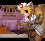 absurd_res aggretsuko ailurid balls bed big_balls big_penis blush bodily_fluids clipboard clothed clothing crossgender dialogue english_text erection eyelashes food foreskin fruit ftg_crossgender fti_crossgender furniture genital_fluids genitals glistening glistening_genitalia glistening_penis gynomorph halloween hi_res holding_object holidays huge_balls huge_penis humanoid_genitalia humanoid_penis imminent_sex intersex jack-o&#039;-lantern leaking_precum leaning leaning_forward looking_at_viewer lube lube_on_hand lube_on_penis mammal nervous nervous_smile nurse_clothing one_eye_closed penis plant plundered precum presenting presenting_penis pumpkin red_panda retracted_foreskin retsuko roleplay sanrio short_stack smile solo solo_focus sweat sweatdrop talking_to_viewer text thick_thighs throbbing_penis vein veiny_penis welcoming wide_hips 