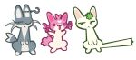  4chan 4clan ambiguous_gender baitworm chibi clover cloverstar_(4clan) domestic_cat fan_character felid feline felis feral fish_hook group hook labbit1337 mammal shipit tail toony trio warriors_(cats) 