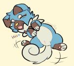  aries_(bloowolfy) bloowolfy blush female feral generation_7_pokemon genitals hi_res nintendo pokemon pokemon_(species) presenting pussy rockruff rolling_over shiny_pokemon solo tail tail_motion tailwag tongue tongue_out 