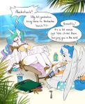  absurd_res anthro bdsm beach bikini bluebun bondage bound clothing dreamy_daze_(oc) equid equine feet female foot_fetish friendship_is_magic hasbro hi_res horn horse male male/female mammal my_little_pony pegasus pony princess_celestia_(mlp) restraints rope rope_bondage seaside swimwear tickling tickling_feet winged_unicorn wings 