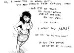  2023 anthro black_and_white bottomwear clothing comic dialogue didelphid english_text eyewear female glasses hi_res hladilnik mammal marsupial marylin_(hladilnik) monochrome skirt solo text text_emphasis 