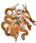  1girl bare_shoulders blonde_hair bodysuit breasts clothing_cutout detached_sleeves fire_emblem fire_emblem_heroes gold_trim gradient_clothes grey_bodysuit grey_hair gullveig_(fire_emblem) horns large_breasts long_hair long_sleeves looking_at_viewer multicolored_hair open_pants pale_skin pants puffy_pants seidr_(fire_emblem) single_horn snake snake_hair solo thick_thighs thigh_cutout thigh_strap thighs tight_clothes two-tone_hair very_long_hair yellow_eyes 