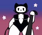  animal_humanoid anthro belt cat_humanoid clothing dominant dominant_anthro dominant_female dominatrix felid felid_humanoid feline feline_humanoid female gradient_background hello_kitty_(character) hello_kitty_(series) humanoid looking_at_viewer mammal mammal_humanoid minigoat rubber rubber_clothing rubber_suit sanrio simple_background solo star whip 