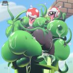  &lt;3 1:1 absurd_res anthro areola balls between_breasts big_balls big_breasts big_butt black_body bodily_fluids breast_lick breast_play breasts brick_block butt butt_grab canid canine canis elemental_creature elemental_humanoid female flora_fauna genitals green_areola green_body green_nipples group group_sex hand_on_butt hi_res huge_breasts huge_butt humanoid licking male male/female male/male mammal mario_bros nintendo nipples open_mouth pipe piranha_plant plant saliva saliva_on_breasts saliva_on_butt sandwich_position sex tentacles thick_thighs tongue tongue_out trio tzokatli wide_hips wolf 