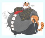  &lt;3 air_inflation anthro belly belly_expansion belly_inflation big_belly big_moobs big_pecs blush bodily_fluids bulge button_(fastener) clothed clothing drooling epic_games erection erection_under_clothing expansion felid fortnite fur hi_res hose_in_butt huge_belly inflation male mammal moobs motion_lines muscular muscular_anthro muscular_male necktie onomatopoeia orange_body orange_fur oscar_(fortnite) pantherine pecs pink_nose pump red_necktie saliva solo sound_effects speech_bubble straining_buttons striped_body striped_fur stripes sweater sweater_vest tenting text tiger topwear vest whiskers white_belly white_body white_fur yuck07 