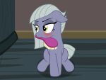  badumsquish blush brush earth_pony equid equine female friendship_is_magic fur green_eyes grey_body grey_fur grey_hair hair hairbrush hasbro hi_res horse limestone_pie_(mlp) mammal my_little_pony pony sitting 