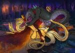  godzilla godzilla_(series) group king_ghidorah male male/male scalie toho trio unknown_artist 