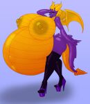  activision anthro belly big_belly big_breasts big_butt big_nipples breasts butt clothed clothing crossgender dragon female footwear hi_res high_heels horn huge_breasts hyper hyper_belly hyper_breasts hyper_pregnancy legwear lips nipples orange_body orange_horn orange_nipples orange_wings platform_footwear platform_heels pregnant pregnant_female purple_body purple_high_heels purple_lips purple_tail shaded silentpassion simple_background solo spyro spyro_the_dragon tail thigh_highs topless topless_female wings 