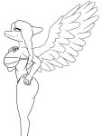  2023 anthro big_breasts big_butt bra breasts bubble_butt butt clothed clothing curvy_figure dinosaur eyelashes feathered_wings feathers female fingers hair hi_res hourglass_figure long_hair luis_dante40k mature_anthro mature_female monochrome pterodactylus pterosaur reptile samantha_(snoot_game) scalie skimpy skimpy_underwear small_waist smile snoot_game snout solo thick_thighs thong topwear tube_top under_boob underwear voluptuous wings 
