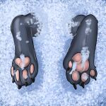  absurd_res anthro bubble_bath canid canine claws digitigrade elemental_creature elemental_humanoid feet firedog foot_fetish foot_focus fur grey_body grey_fur hi_res huge_filesize humanoid male mammal pawpads paws paws_only pink_pawpads razor_the_firedog toe_claws 