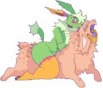  ambiguous_gender andromorph anthro dijon_(guncht) duo eeveelution fur generation_1_pokemon green_body green_fur guncht intersex jolteon licking nintendo open_mouth pokemon pokemon_(species) tongue tongue_out trans_(lore) trans_man_(lore) 