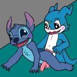  1:1 alien_dog anal bandai_namco blush crossover digimon digimon_(species) disney duo genitals knot lilo_and_stitch male male/male oral penis rimming sex stitch_(lilo_and_stitch) tongue tongue_out vee_stitch veemon 