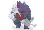  anthro balls big_dom_small_sub big_muscles big_penis c3b4 dominant dragon duo ear_piercing ear_ring eastern_dragon face_lick forced fur generation_1_pokemon gengar genitals handjob hi_res holding_penis huge_muscles huge_penis licking male male/male multi_genitalia multi_penis muscular muscular_anthro muscular_male nai_(c3b4) nintendo penile penis penis_milking piercing pokemon pokemon_(species) purple_body purple_eyes red_eyes ring_piercing sex simple_background size_difference tongue tongue_out white_body white_fur yellow_eyes zheng_(c3b4) 