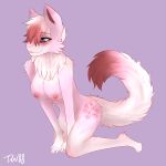  1:1 4_toes 5_fingers absurd_res alternate_color ankle_tuft anthro areola barefoot big_breasts black_eyeliner blue_eyes blush breasts butt_tuft canid canine canis cheek_tuft cherry_(twinkworshiper88) chest_tuft cutie_mark digital_media_(artwork) eyebrows eyelashes eyeliner facial_tuft fan_character feet female fingers floral_markings fluffy fluffy_tail fur generation_7_pokemon gloves_(marking) hair hands_between_legs hasbro head_tuft heavy_blush hi_res highlights_(coloring) knee_tuft kneeling leg_markings leg_tuft lip_gloss lipstick long_tail looking_away lycanroc makeup mammal markings my_little_pony neck_tuft nintendo nipples nude pastel pink_areola pink_background pink_body pink_ear_tips pink_ears pink_fur pink_lipstick pink_nipples pink_nose plantigrade pokemon pokemon_(species) pseudo_hair purple_background red_areola red_blush red_highlights red_inner_ear red_lipstick red_markings red_nipples red_tail_tip red_tip signature simple_background skinny smile socks_(marking) solo tail tattoo thick_thighs thigh_tuft toes tuft twinkworshiper88 white_body white_feet white_fur white_hands white_tail 