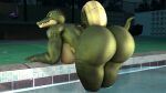  3d_(artwork) anthro bent_over big_butt breasts bubble_butt butt crocodile crocodile_(petruz) crocodilian crocodylid digital_media_(artwork) female hi_res huge_butt kyleroo looking_at_viewer male muscular muscular_female nipples nude outside petruz_(copyright) presenting presenting_hindquarters raised_tail reptile scalie side_boob smile solo source_filmmaker swimming_pool tail teeth water yellow_eyes 
