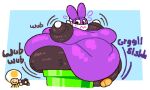  anthro belly big_belly big_butt blush bodily_fluids bodily_noises bottomless butt camera clothed clothing digital_media_(artwork) embarrassed expressive_mask fur huge_belly huge_butt hyper hyper_belly jiggling lagomorph leporid male mammal mario_bros moobs morbidly_obese morbidly_obese_anthro morbidly_obese_male nabbit nintendo nude obese obese_anthro obese_male overweight overweight_anthro overweight_male purple_body rabbit roundedpentagon rumbling_stomach simple_background stuck sweat sweatdrop thick_arms thick_thighs toad_(mario) 