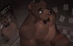  animated anthro balls bear bow_tie clothing erection fanofthefurr five_nights_at_freddy&#039;s freddy_(fnaf) genitals hat headgear headwear hot_breath looking_at_viewer male mammal muscular muscular_male penis scottgames short_playtime solo throbbing_penis top_hat white_eyes 