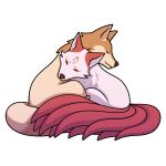  9_tails absurd_res canid canid_taur canine canine_taur cuddling female fox fox_ears fox_spirit fox_taur generation_1_pokemon hi_res jakiewolfpup male male/female mammal mammal_taur multi_tail ninetales nintendo pokemon pokemon_(species) tail taur 