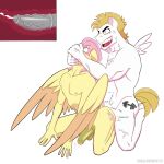  anal anal_penetration animal_genitalia animal_penis anthro anthrofied blonde_hair blush bodily_fluids bulk_biceps_(mlp) covering covering_mouth crossgender cum earth_pony equid equine equine_genitalia equine_penis erection fluttershy_(mlp) friendship_is_magic ftm_crossgender genital_fluids genitals hair hasbro hi_res horse internal_anal male male/male mammal my_little_pony pegasus penetration penis pink_hair pony red_eyes sex shallowwin white_body wings 