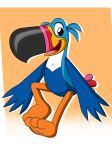  2021 avian beak bird froot_loops hi_res kellogg&#039;s looking_at_viewer male mascot open_beak open_mouth open_smile smile smiling_at_viewer solo toucan toucan_sam tyrotspacecat 