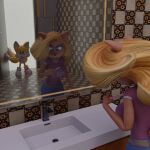  1:1 3d_(artwork) activision bandicoot bathroom beach blue_eyes breasts canid canine crash_bandicoot_(series) curvy_figure digital_media_(artwork) female fox green_eyes hi_res looking_surprised male mammal marsupial miles_prower mirror nude older_woman pregnancy_test rotalice2 seaside sega sonic_the_hedgehog_(series) tawna tawna_bandicoot young 