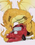  2023 abs absurd_res ahegao ambiguous_gender ambiguous_penetrated anthro anthro_penetrating biceps blush bodily_fluids breath car cum cum_covered cum_drip digital_media_(artwork) dire_car dire_machine dire_vehicle dragon dragons_fucking_cars dripping duo genital_fluids hi_res horn kogito living_car living_machine living_vehicle looking_pleasured machine male male/ambiguous male_penetrating male_penetrating_ambiguous membrane_(anatomy) membranous_wings messy muscular muscular_anthro muscular_male open_mouth open_smile pecs penetration penile penile_penetration red_body saliva scales scalie sex simple_background smile sweat tail tan_body tan_scales teeth tongue tongue_out vehicle vein veiny_muscles western_dragon wings yellow_body yellow_scales 