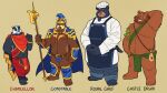  absurd_res american_black_bear anthro apron armor armpit_tuft badger barefoot bear beard belly belly_overhang belt belt_pouch black_bear black_body black_fur blue_armor blue_cape blue_clothing blue_eyes blue_underwear bottomwear bracelet briefs brown_bear brown_beard brown_body brown_eyes brown_fur bulge cape cheek_tuft chef chef_hat chef_uniform chest_markings cloak closed_smile clothed clothing countershade_torso countershading crotchless_bottomwear crotchless_clothing crotchless_pants ear_tuft european_badger eyebrows facial_hair facial_markings facial_tuft feet fringe_trim fur galea gold_trim green_eyes grey_bottomwear grey_clothing grey_pants group gulonine halberd hand_behind_back hand_behind_head hand_on_head hand_on_hip hands_together harness hat head_markings headgear headwear helmet hi_res holding_object holding_weapon humanoid_feet humanoid_hands inner_ear_fluff interlocked_fingers jacket jewelry knife knife_sheath laminar_armor leaf lineup loincloth long_sleeves male mammal markings melee_weapon meles moobs mouth_closed mustache mustelid musteline mutton_chops one_eye_closed open_mouth open_smile overweight overweight_male pants pecs plant plantigrade plate_armor pockets polearm pouch_(clothing) quasarbearcat red_clothing sash schynbalds sheathed_knife sheathed_weapon short_tail sideburns simple_background size_difference skimpy skimpy_armor smile spaulder standing stocky straps sword tail tan_background tan_body tan_fur tassels topless topwear tuft underwear ursine vambraces vines weapon white_body white_clothing white_fur wolverine 