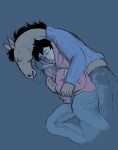  anthro bojack_horseman bojack_horseman_(character) clothed clothing cuddling dokudrinker duo equid equine hi_res horse human male mammal netflix sleeping todd_chavez 