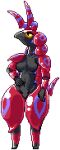  alpha_channel anthro black_body breasts cephenemyia digital_media_(artwork) exoskeleton featureless_breasts featureless_crotch female generation_5_pokemon glistening glistening_body hand_on_hip navel nintendo pixel_(artwork) pokemon pokemon_(species) scolipede simple_background solo transparent_background yellow_sclera 