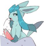  2021 after_fellatio after_oral after_sex ambiguous_gender animal_genitalia animal_penis canine_genitalia canine_penis duo eeveelution faceless_character faceless_male feral generation_4_pokemon genitals glaceon ice male nintendo niogupoke penis pokemon pokemon_(species) 