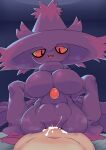  big_breasts blush bodily_fluids breasts cum cum_in_pussy cum_inside duo female female_penetrated first_person_view generation_4_pokemon genital_fluids genitals hi_res human humanoid leaking_cum looking_at_viewer male male/female male_penetrating male_penetrating_female male_pov mammal mismagius nintendo open_mouth penetration pokemon pokemon_(species) purple_body pussy red_eyes sarumoji sex 