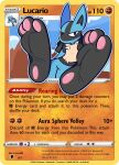  3_toes ambiguous_gender anthro b_bun300 barefoot biped blue_body blue_fur canid canine card_edit feet foot_fetish foot_focus fur generation_4_pokemon lucario mammal nintendo one_eye_closed pawpads plantigrade pokemon pokemon_(species) red_eyes soles solo tcg_card text toes trading_card trading_card_game 