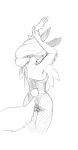  anthro aurum_(kiit0s) digitigrade furry hi_res kiit0s kiit0sart monochrome 