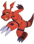  absurdres digimon digimon_(creature) guilmon highres looking_at_viewer no_humans open_mouth riza23 simple_background solo tachi-e transparent_background 
