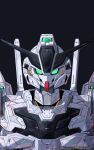  absurdres azzalea black_background english_commentary english_text green_eyes gundam gundam_calibarn gundam_suisei_no_majo highres looking_at_viewer mecha mobile_suit no_humans portrait robot science_fiction solo v-fin 