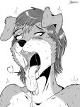  &lt;3 2020 ahegao anthro bodily_fluids canid canine canis cross-eyed domestic_dog drooling fan_character fangs female fur hair half-closed_eyes headshot_portrait hi_res looking_pleasured mammal marcushunter motion_lines narrowed_eyes open_mouth orgasm_face portrait saliva saliva_on_tongue saliva_string signature solo teeth tongue tongue_out twitching 