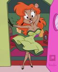  anthro bear birchly breasts clothed clothing female hair hi_res julie_bruin mammal orange_hair solo tiny_toon_adventures warner_brothers 