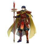  1boy absurdres armor black_gloves black_hair cape fingerless_gloves fire_emblem fire_emblem:_radiant_dawn fire_emblem_heroes gloves hagiya_kaoru headband highres holding holding_polearm holding_weapon japanese_armor japanese_clothes official_alternate_costume official_art pelvic_curtain polearm short_hair shoulder_armor solo transparent_background weapon yellow_cape zelgius_(fire_emblem) zelgius_(ninja)_(fire_emblem) 