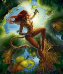  animal_humanoid anthro breasts cheetah cheetah_(dc) claws dc_comics denis_kuklyushkin digital_media_(artwork) felid felid_humanoid feline feline_humanoid female forest fur hair hi_res human humanoid jungle looking_at_viewer mammal mammal_humanoid nude plant snarling solo spots spotted_body tree 