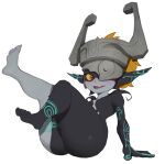  2023 big_butt blinking blush breasts butt dakoten digital_media_(artwork) female humanoid imp looking_at_viewer midna nintendo open_mouth short_stack simple_background smile solo squish teeth the_legend_of_zelda thick_thighs twilight_princess wide_hips 