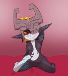 armor barefoot bed bedroom_eyes big_butt bite biting_lip blush bodily_fluids breasts butt cute_fangs feet female furniture fused_shadow genital_fluids genitals gradient_background grey_body grey_skin hands_behind_head headgear helmet humanoid humanoid_pointy_ears imp looking_at_viewer markings midna multicolored_body narrowed_eyes navel nintendo nipples not_furry novalewd nude one_eye_obstructed pussy pussy_juice red_eyes seductive short_stack simple_background sitting small_breasts solo spread_legs spreading the_legend_of_zelda thick_thighs twili twilight_princess wide_hips yellow_sclera 