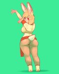  athletic big_breasts big_butt bottomwear breasts brulee_(milkshots) butt clothing female gynomorph huge_butt humanoid intersex lagomorph leporid mammal milkshots rabbit small_waist solo tail thick_thighs topwear 